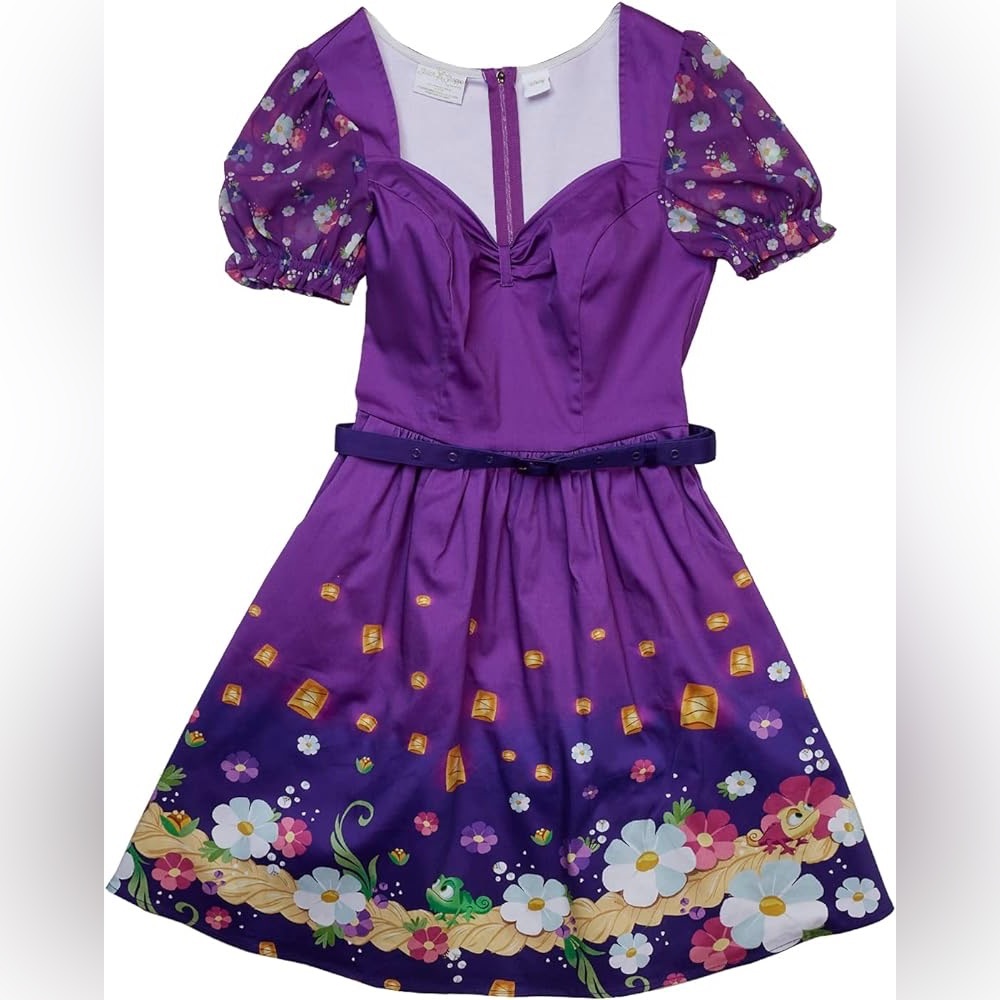 Loungefly Stitch Shoppe Disney Rapunzel Floral Lantern Allison Dress Pascal Pin - Picture 2 of 16